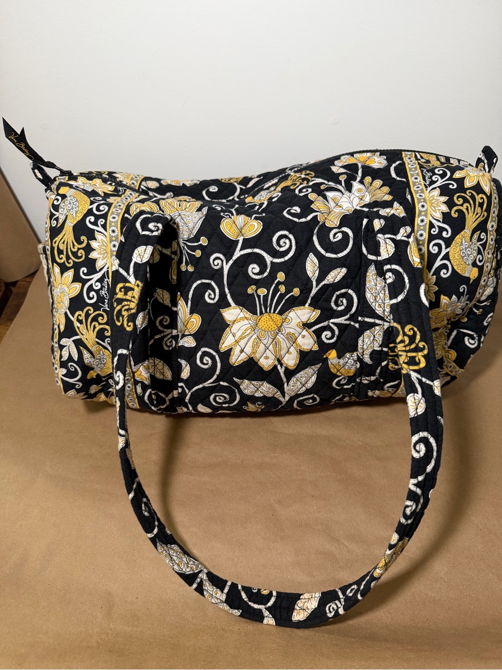 Vera Bradley Yellow Bird Small Duffel Bag Retired Pattern